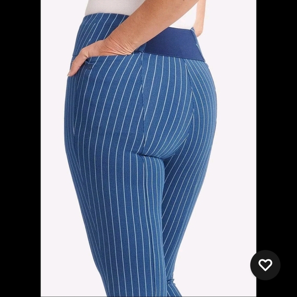 Betabrand Blue Striped Yoga Pants_Medium - Picture 8 of 9